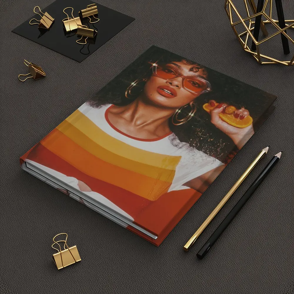Retro Seventies Woman With Orange Sunglasses – Notebooks