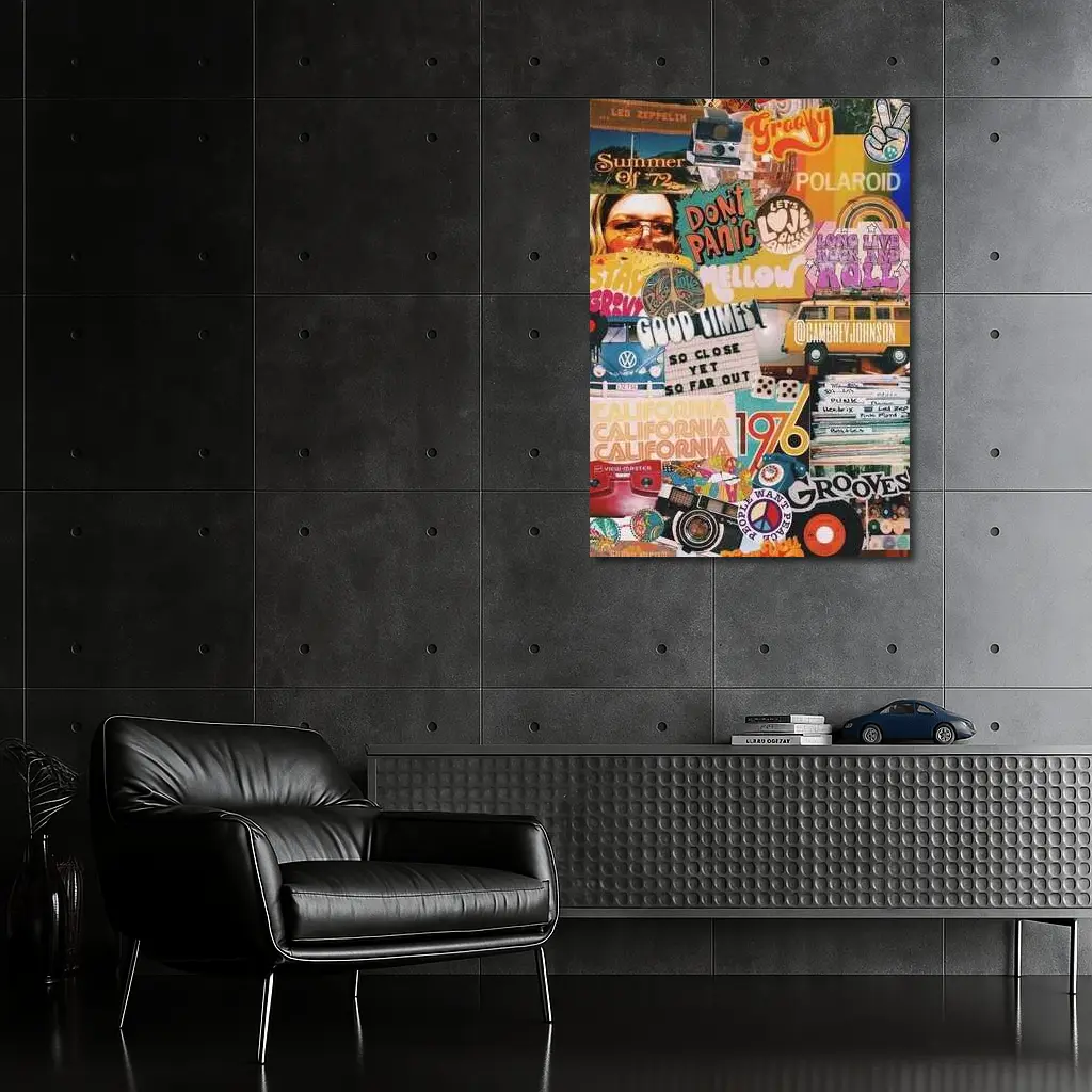 Retro Seventies Groovy Collage Wall Art – Wall Art
