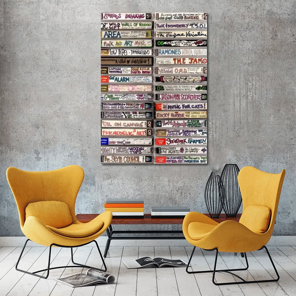 Retro Mixtape Cassette Collection Wall Art – Wall Art