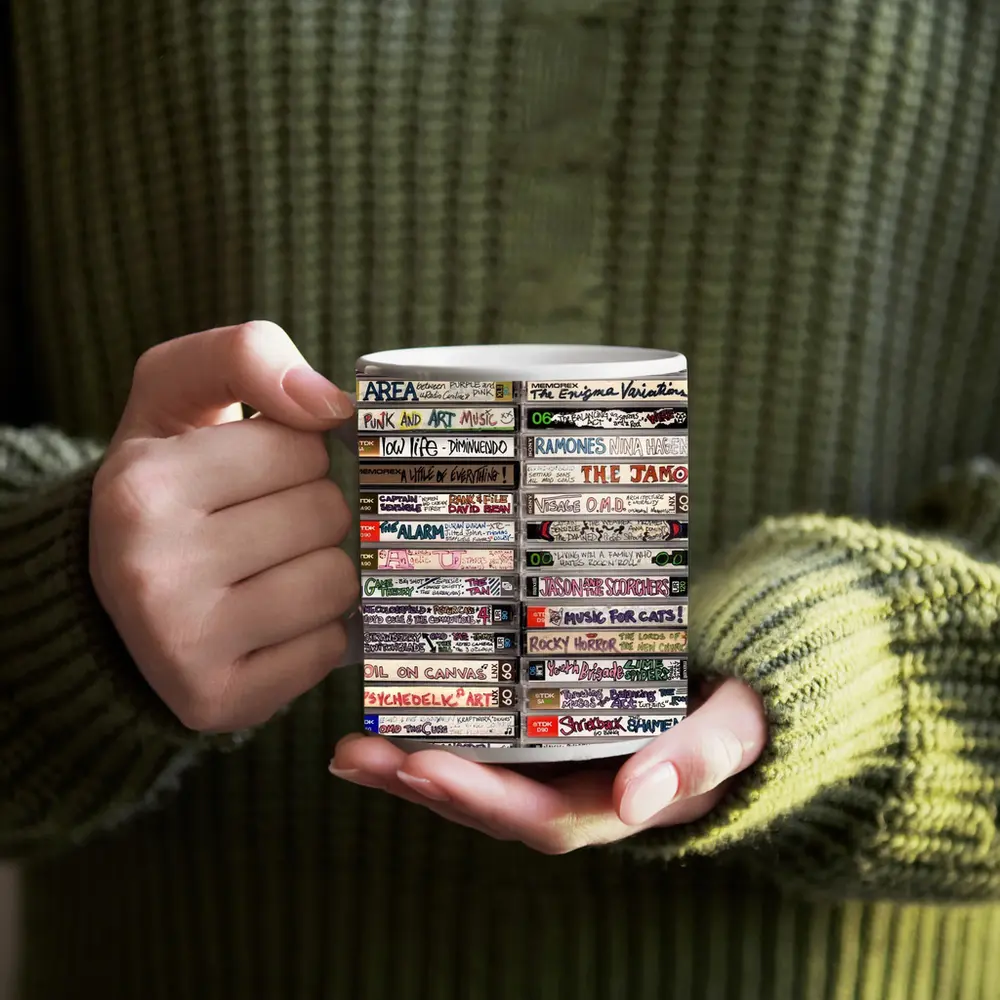 Retro Mixtape Cassette Collection Wall Art – Mugs