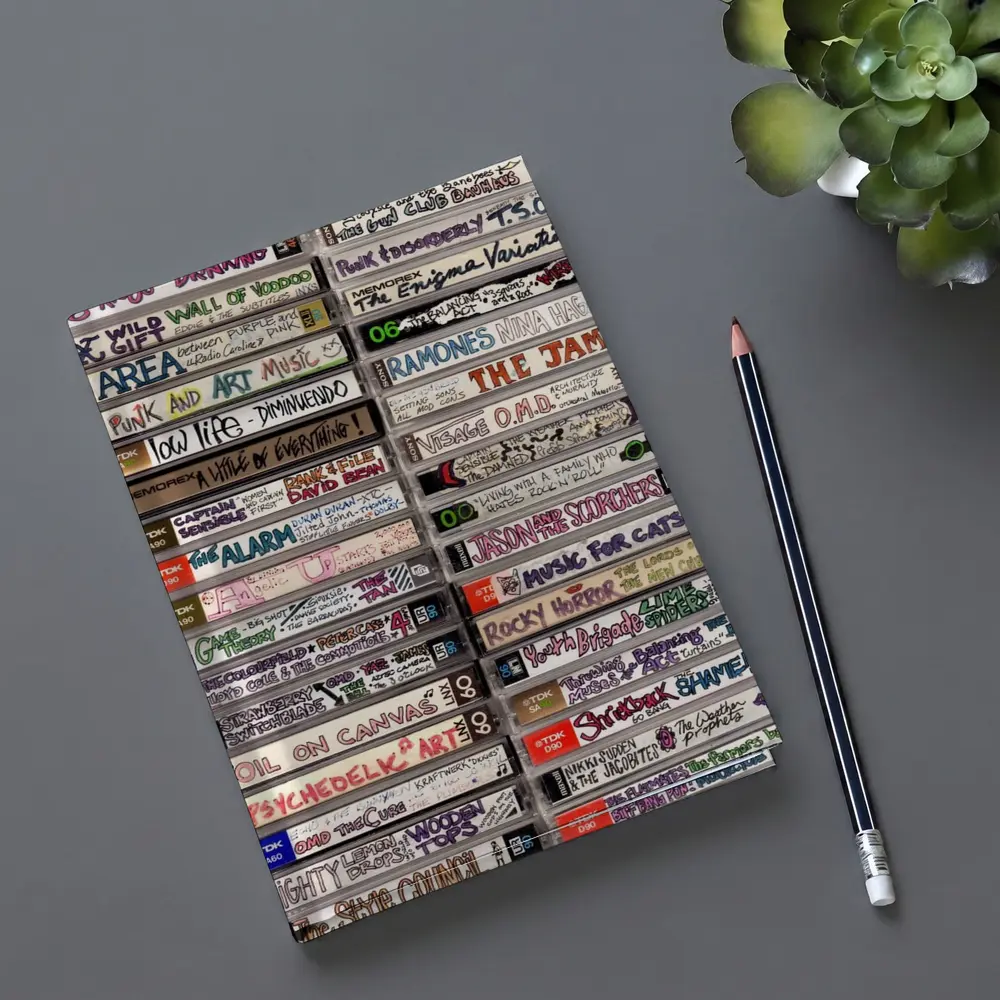 Retro Mixtape Cassette Collection Wall Art – Notebooks