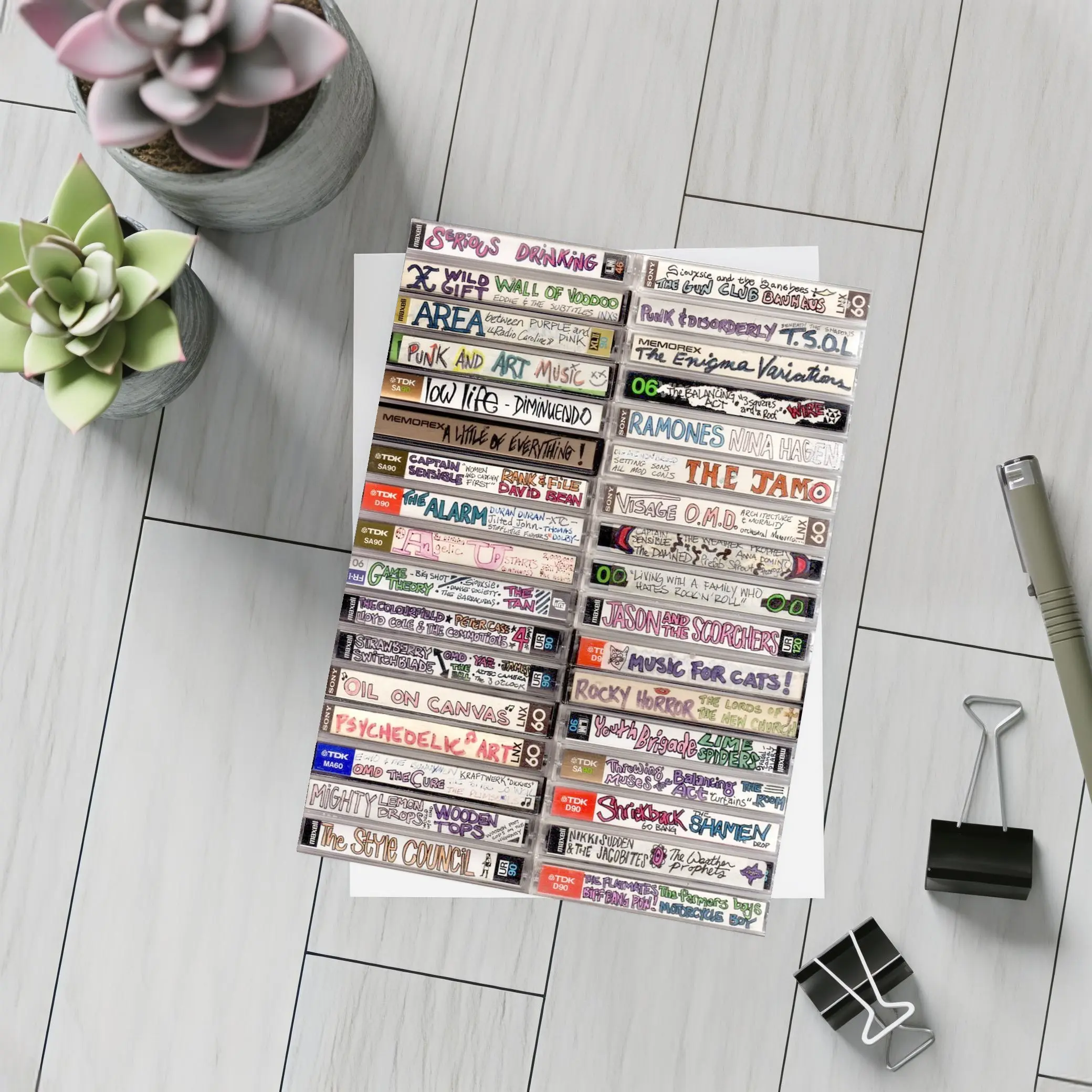 Retro Mixtape Cassette Collection Wall Art – Postcards