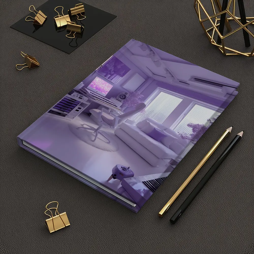 Purple Music Studio Room Interior Art – Notebooks