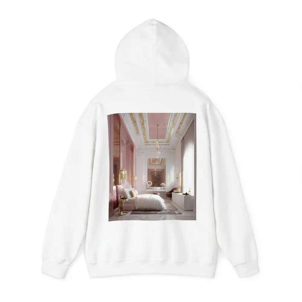 Pink Gold Luxury Bedroom Interior Design Art – Hoodies