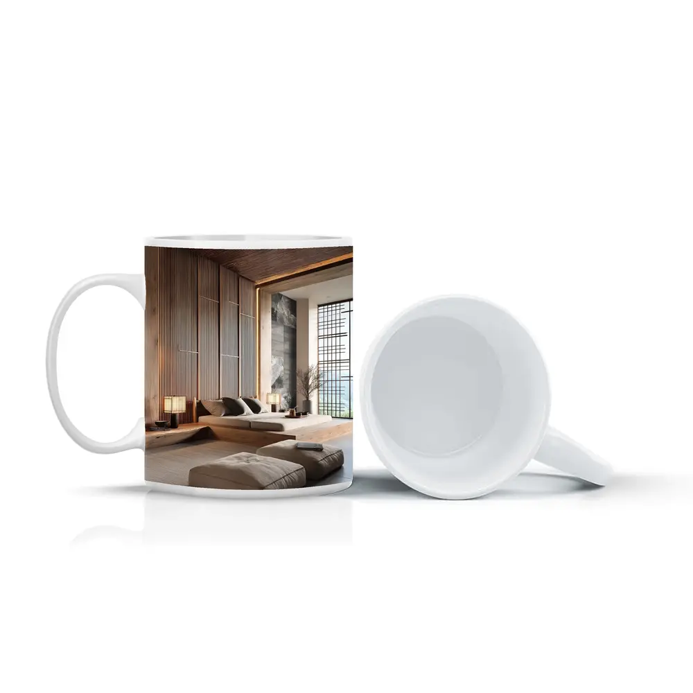 Japanese Minimal Calm Bedroom Interior Wood Design – Mugs