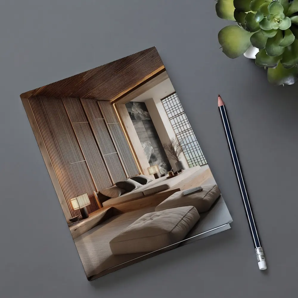 Japanese Minimal Calm Bedroom Interior Wood Design – Notebooks
