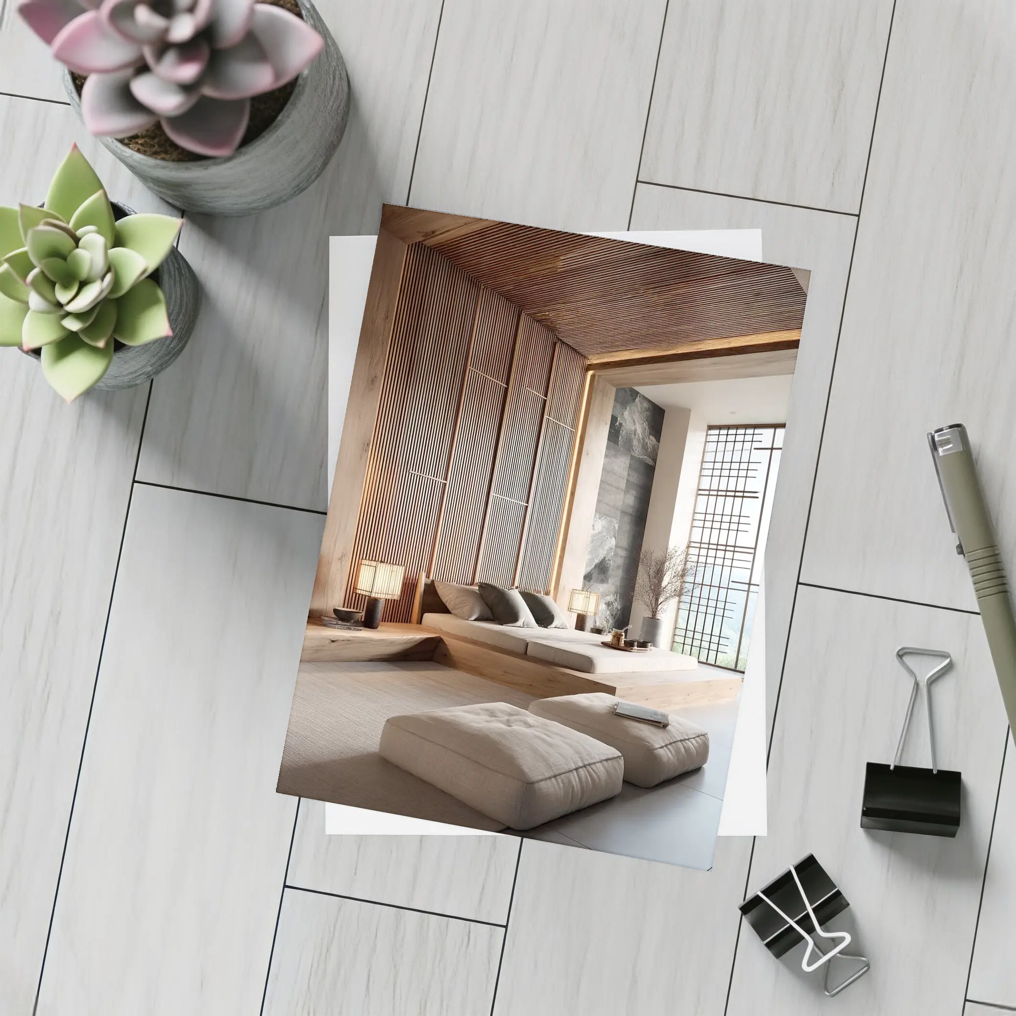 Japanese Minimal Calm Bedroom Interior Wood Design – Postcards