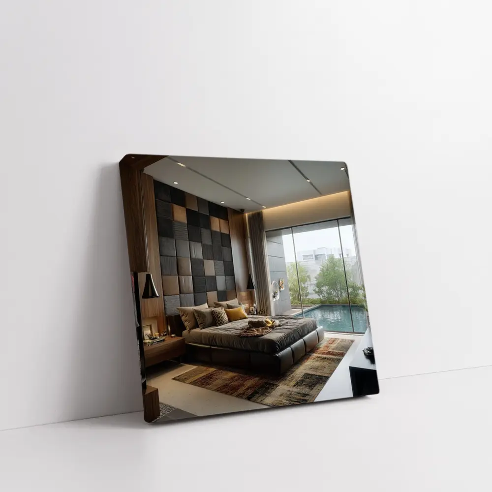 Luxury Modern Bedroom With Pool View – Wall Art