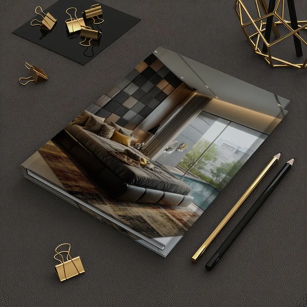 Luxury Modern Bedroom With Pool View – Notebooks