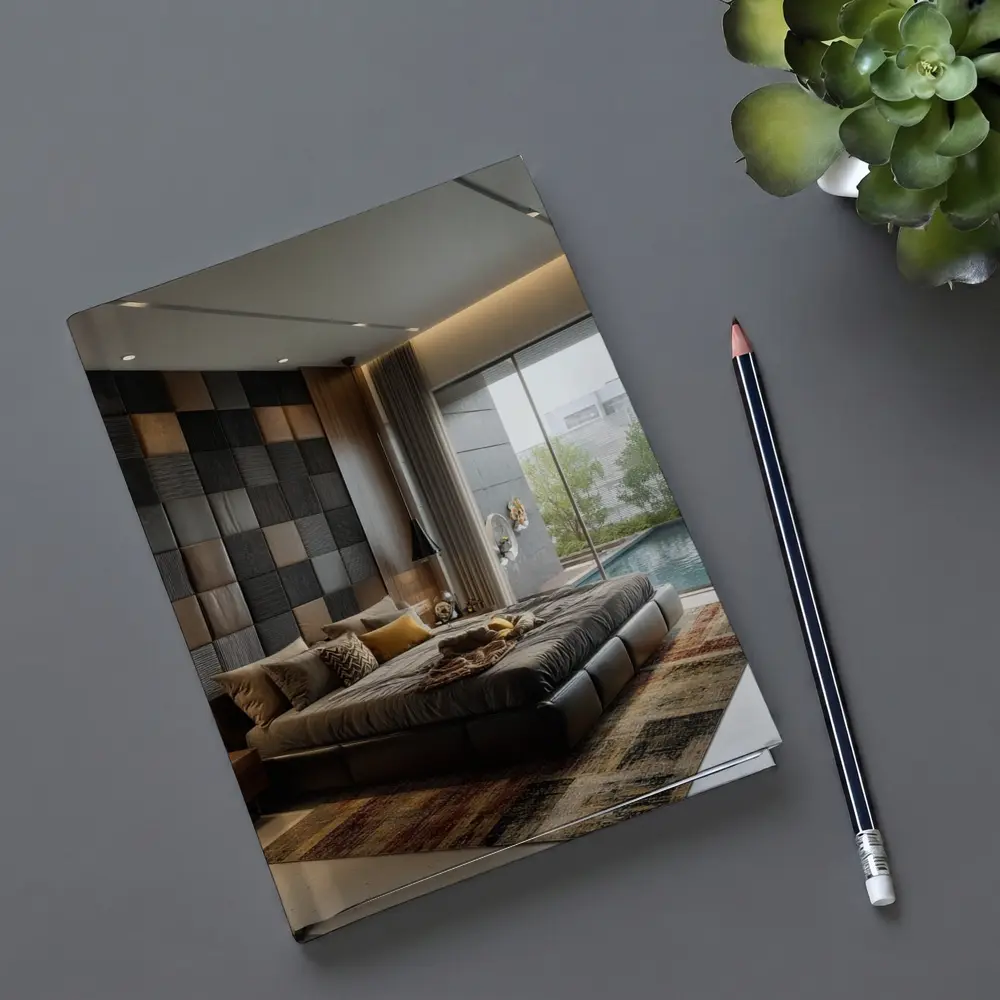 Luxury Modern Bedroom With Pool View – Notebooks