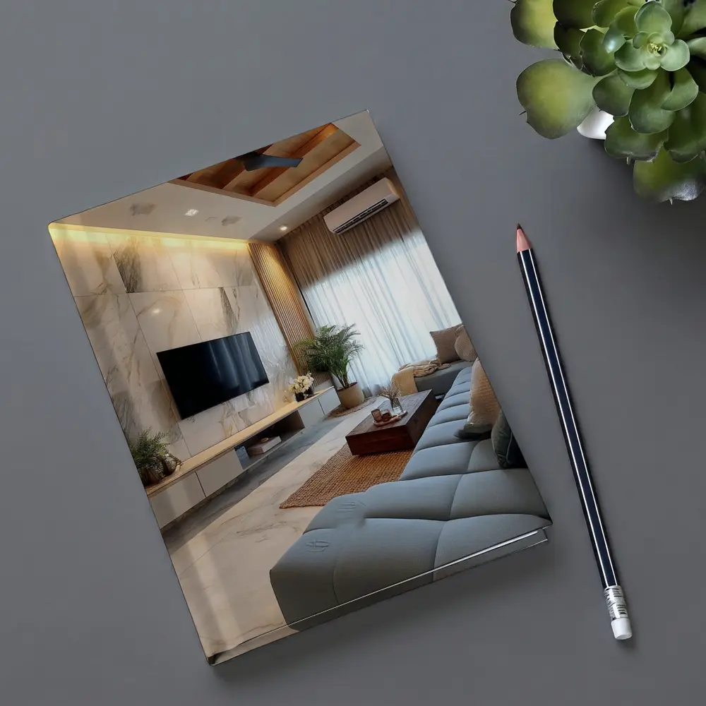 Modern Living Room Marble Wall Interior Design – Notebooks