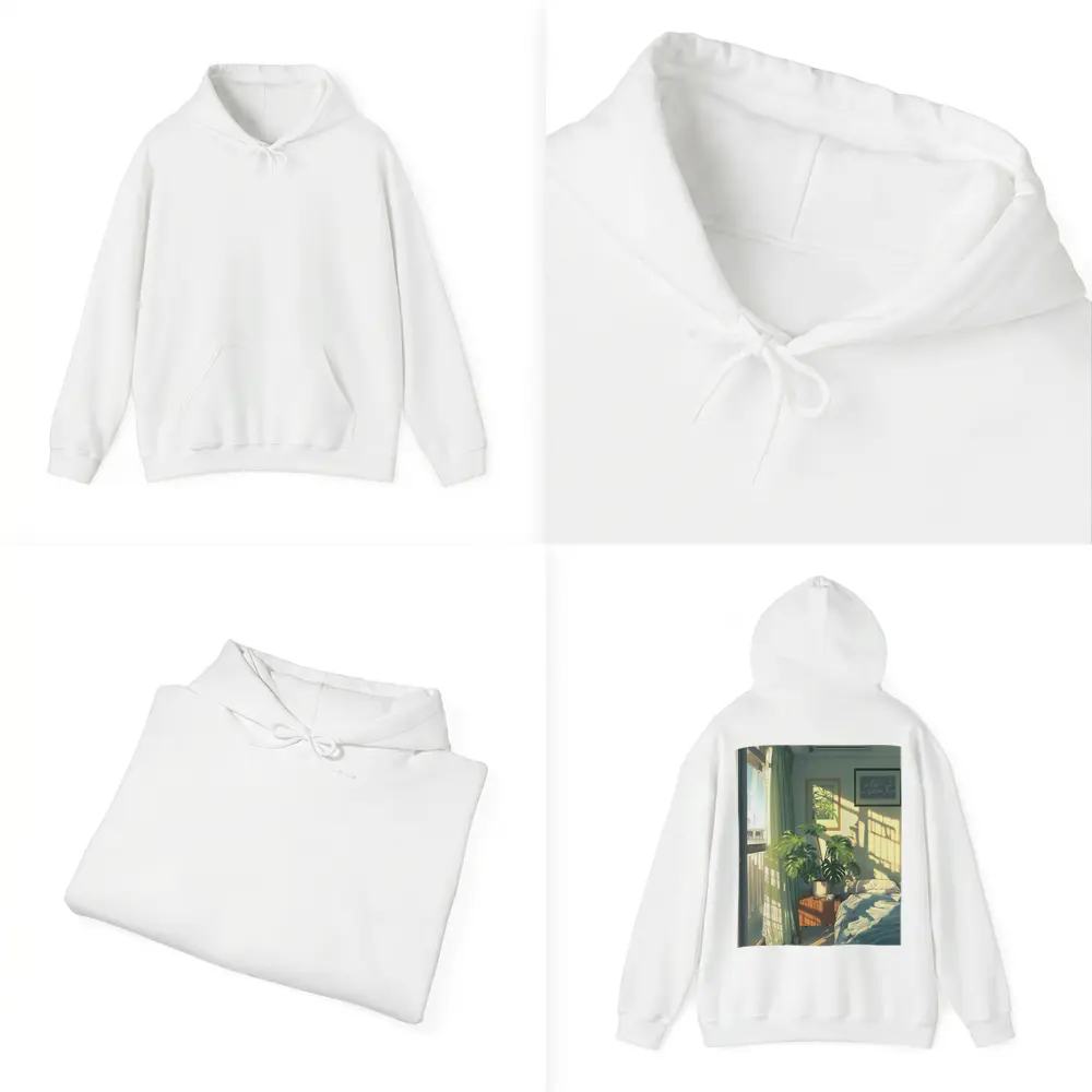 Anime Bedroom Morning Light Monstera Plant – Hoodies