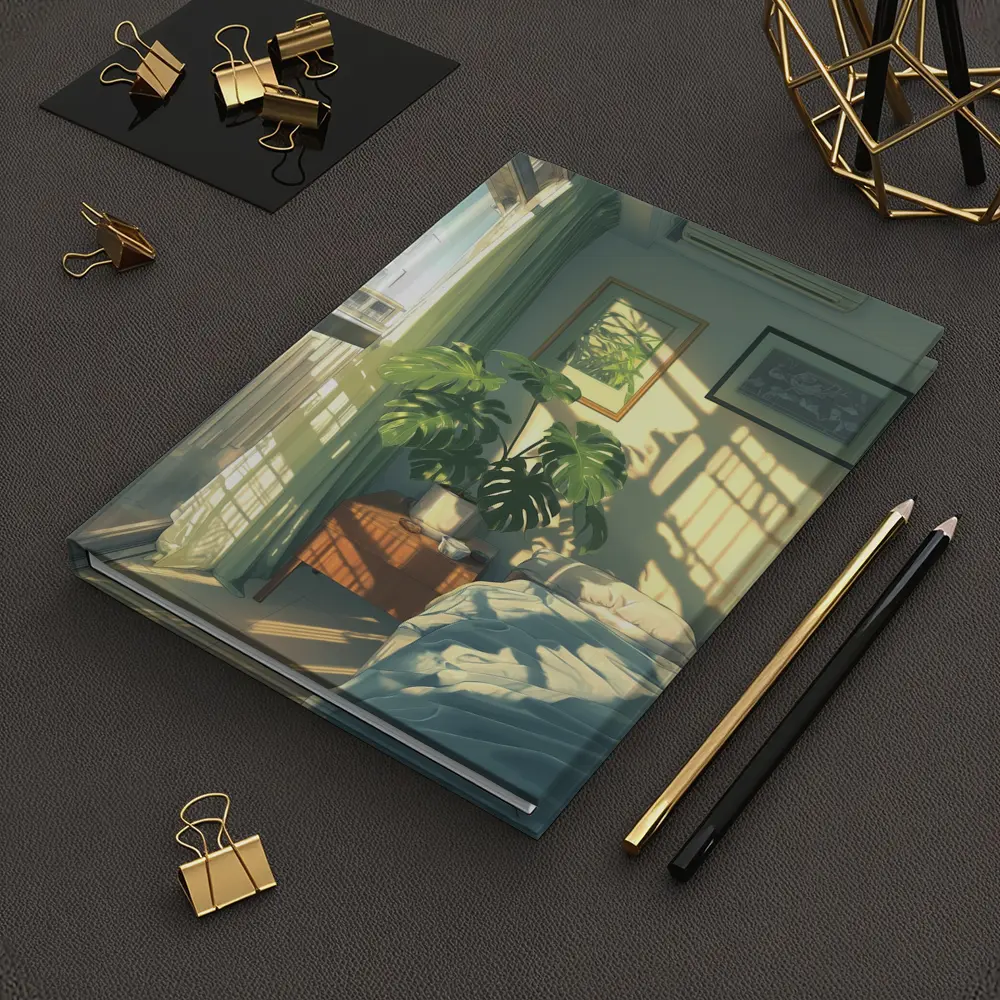 Anime Bedroom Morning Light Monstera Plant – Notebooks
