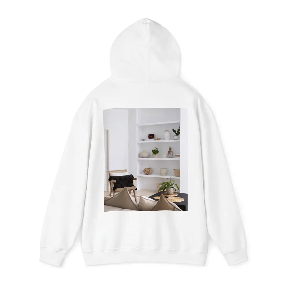 Minimal White Living Room Shelves Boho Decor – Hoodies