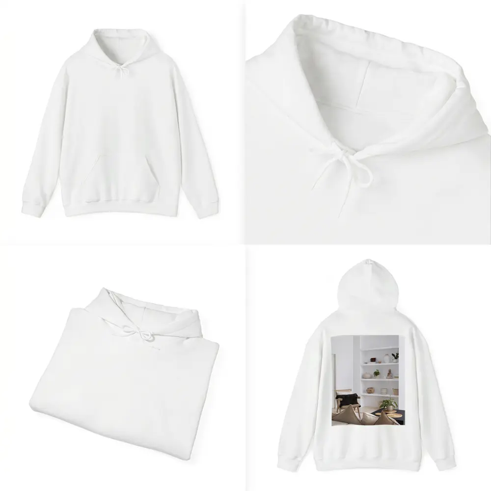 Minimal White Living Room Shelves Boho Decor – Hoodies