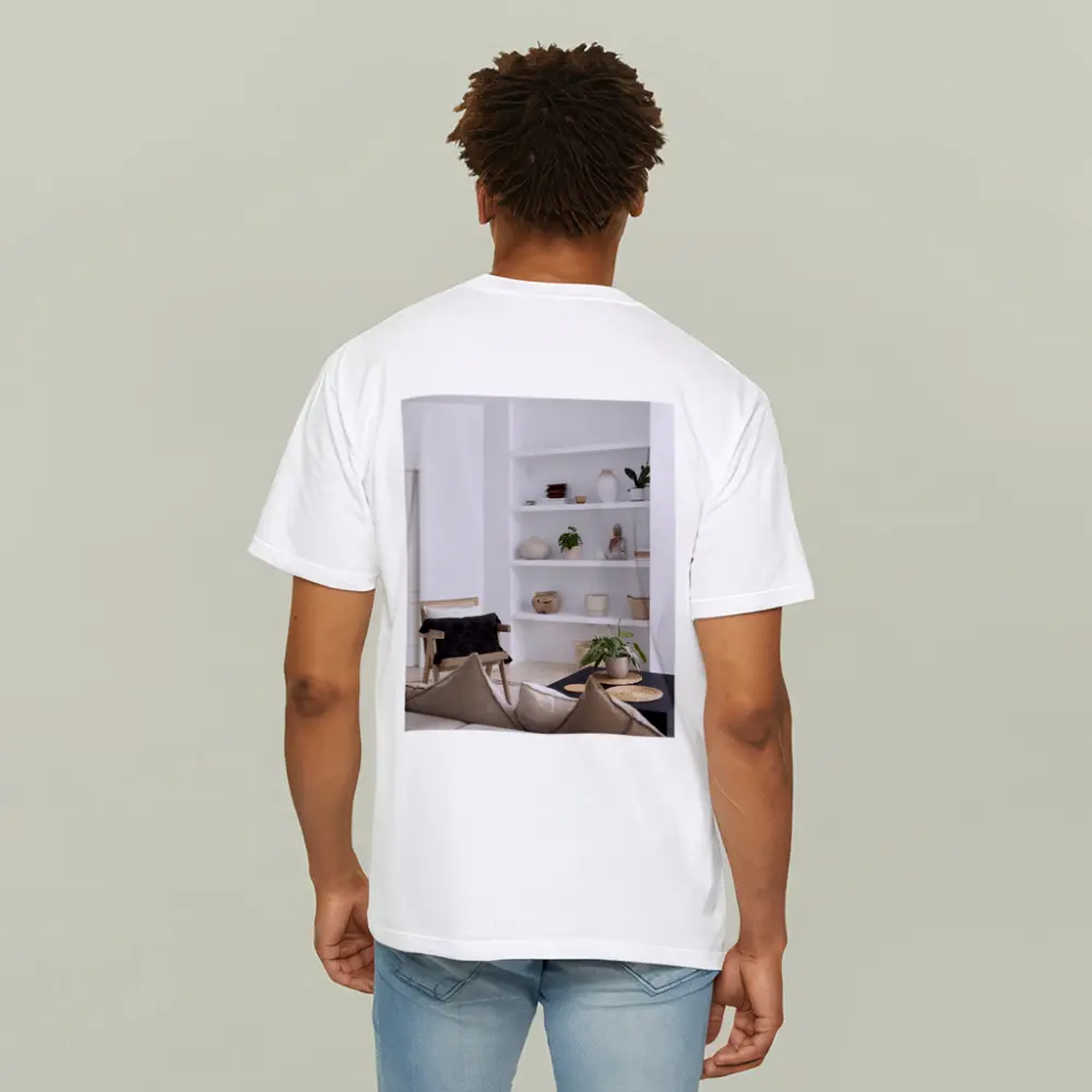 Minimal White Living Room Shelves Boho Decor – T-Shirts