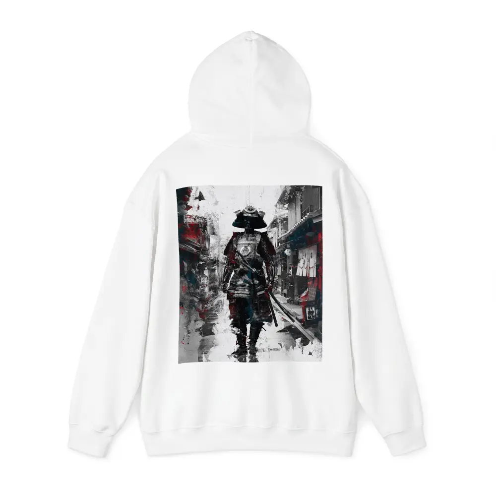 Samurai Warrior Walking Through Japanese Street – Hoodies
