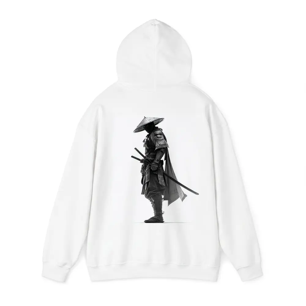 Black and White Samurai Warrior with Katana – Hoodies