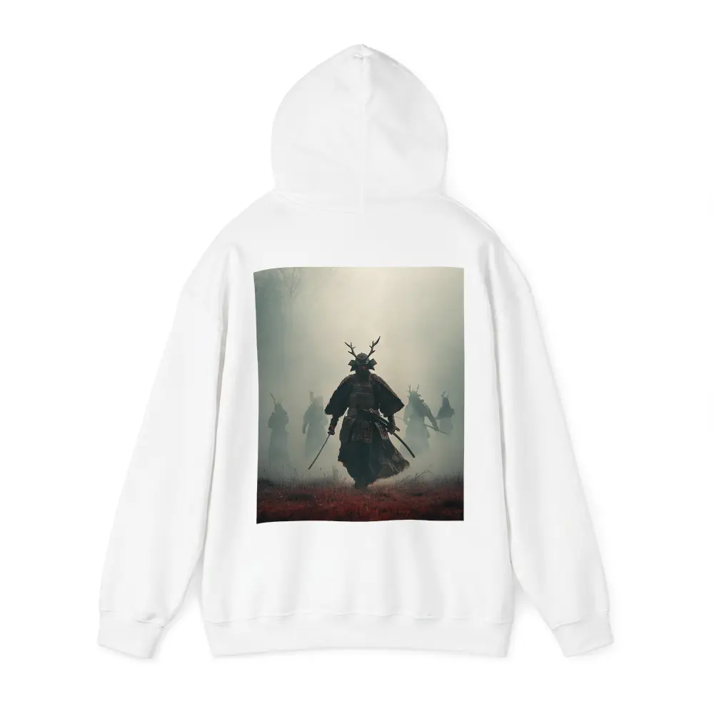 Samurai Warrior Walking Through Misty Battlefield – Hoodies