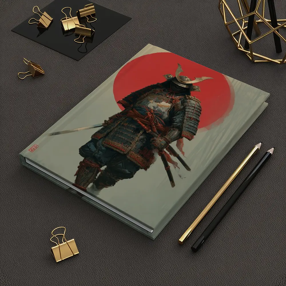 Samurai Warrior Red Sun Misty Forest – Notebooks