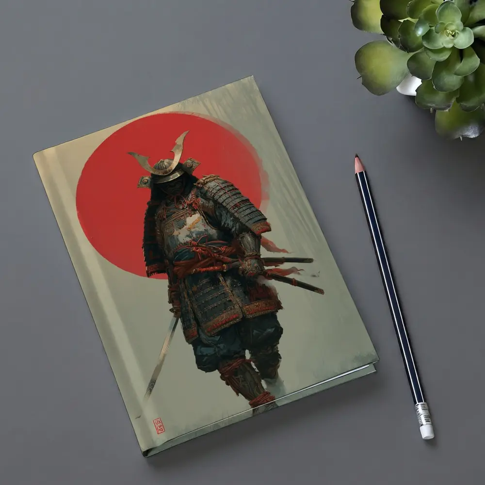 Samurai Warrior Red Sun Misty Forest – Notebooks