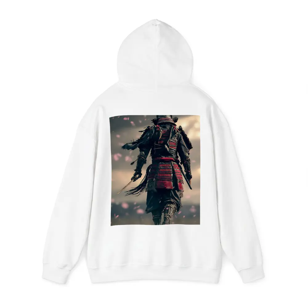 Samurai Warrior Walking Through Cherry Blossom Field – Hoodies