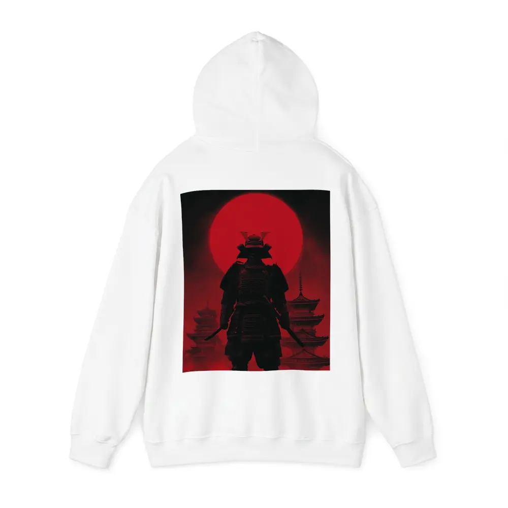 Samurai Warrior Red Moon Pagoda Night – Hoodies
