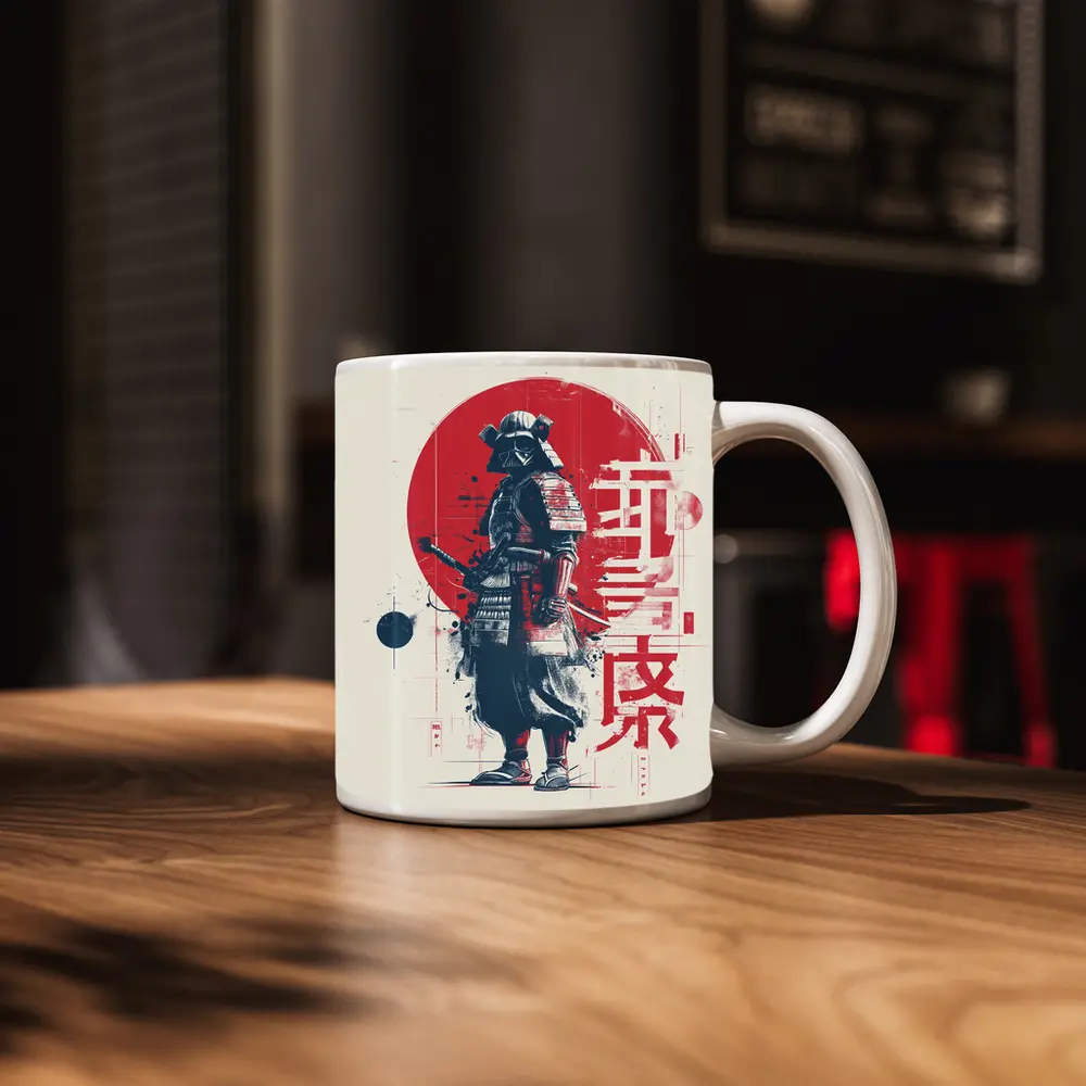 Darth Vader Samurai Red Sun Japanese Art – Mugs