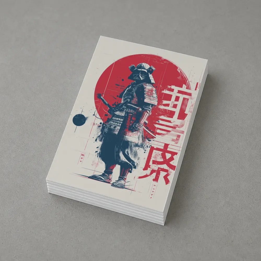 Darth Vader Samurai Red Sun Japanese Art – Postcards