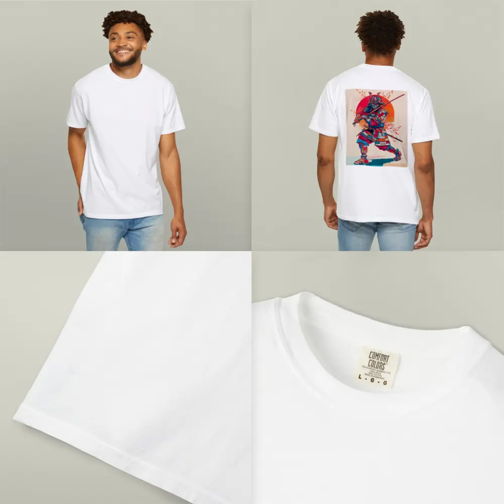 Samurai Warrior Red Sun Cherry Blossoms – T-Shirts