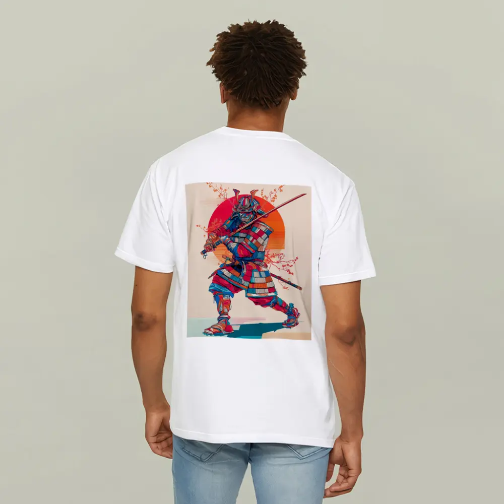 Samurai Warrior Red Sun Cherry Blossoms – T-Shirts