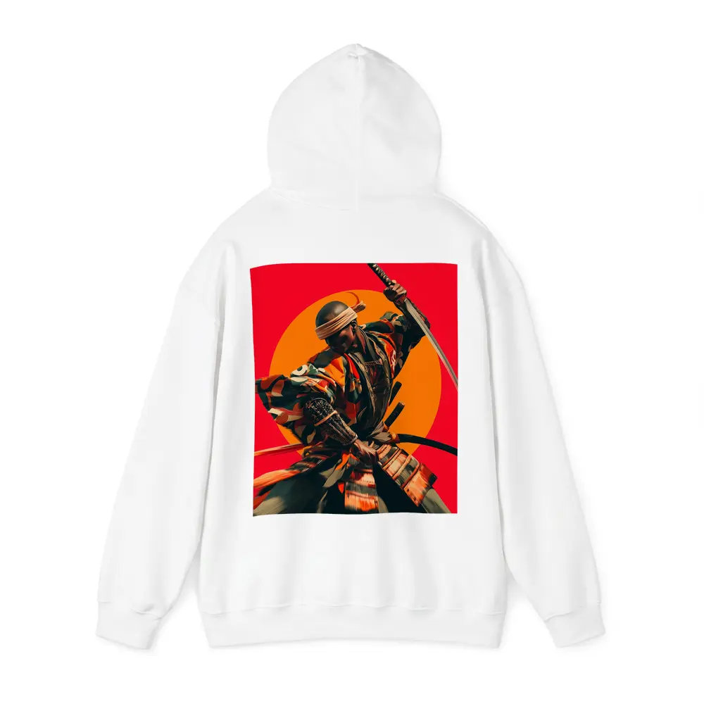 Samurai Warrior Red Sun Background Art – Hoodies