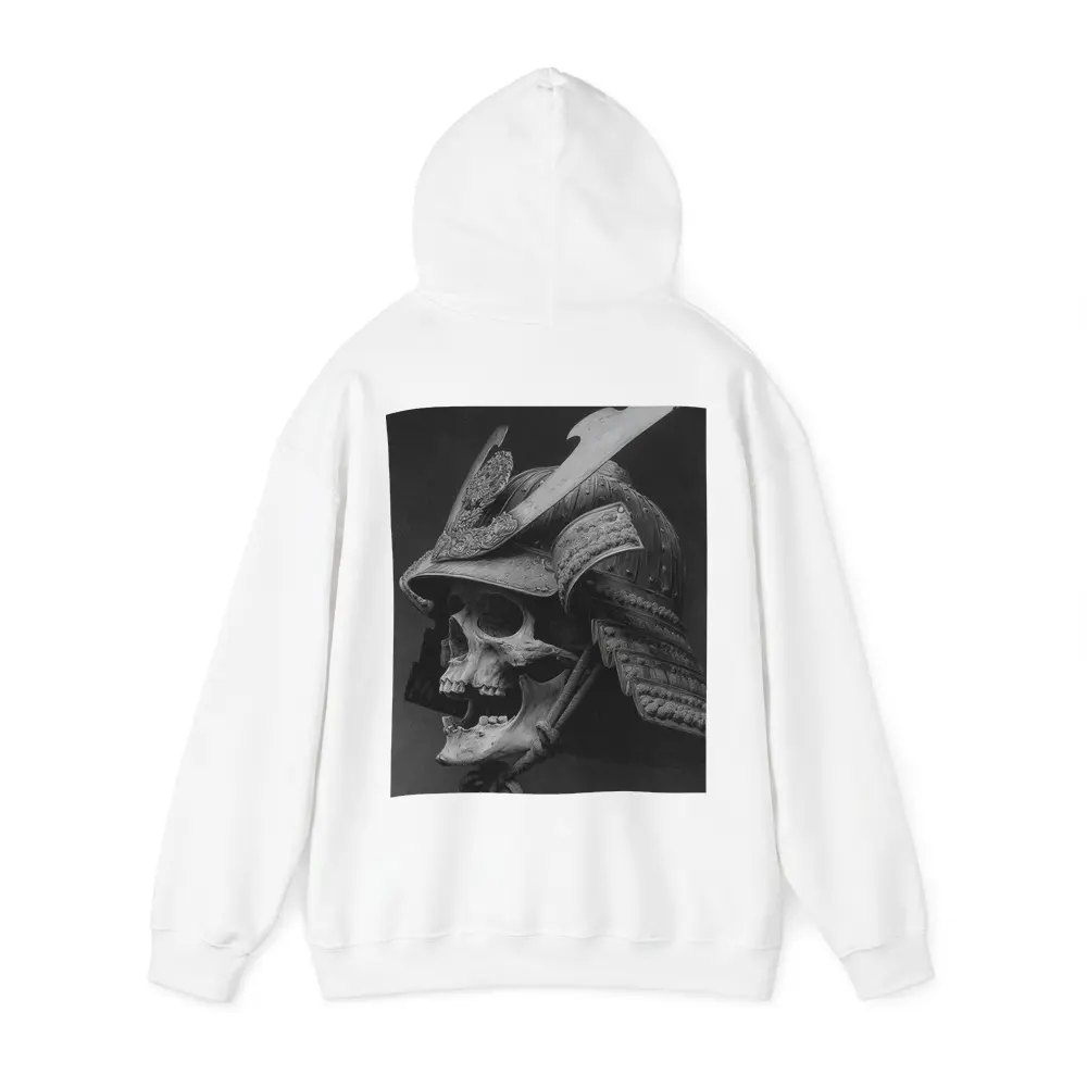 Samurai Skull Helmet Dark Gray Background – Hoodies