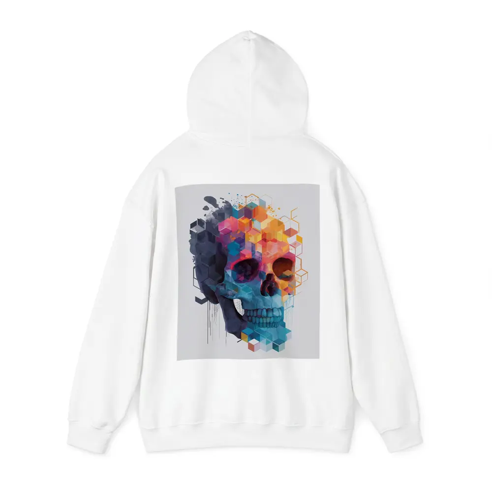 Geometric Skull Colorful Cubist Art Design – Hoodies