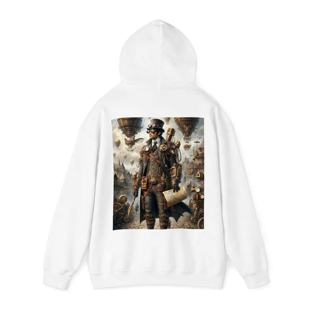 Steampunk Explorer Airships Fantasy City Art – Hoodies