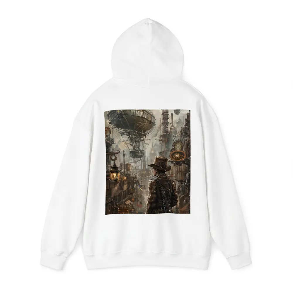 Steampunk Explorer Airships Industrial City Art – Hoodies
