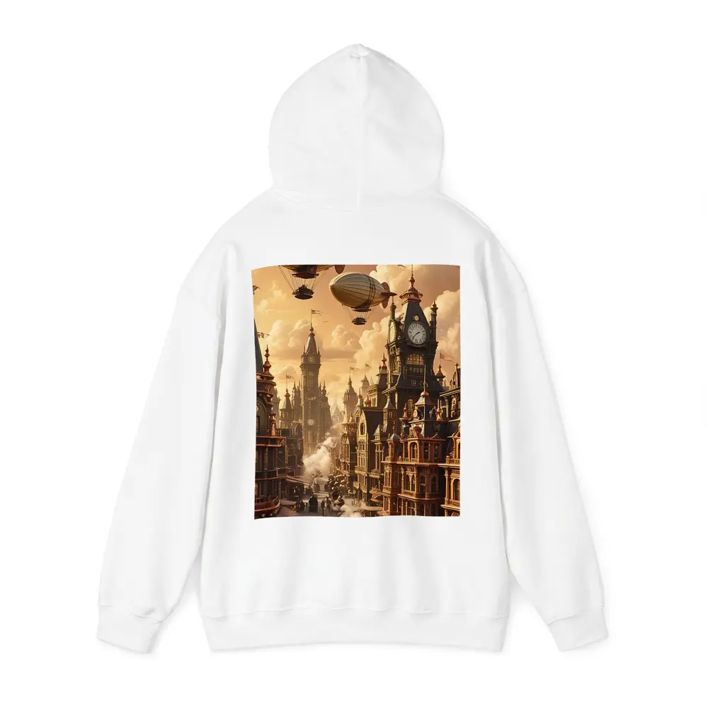 Steampunk City Airships Victorian Architecture Art – Hoodies