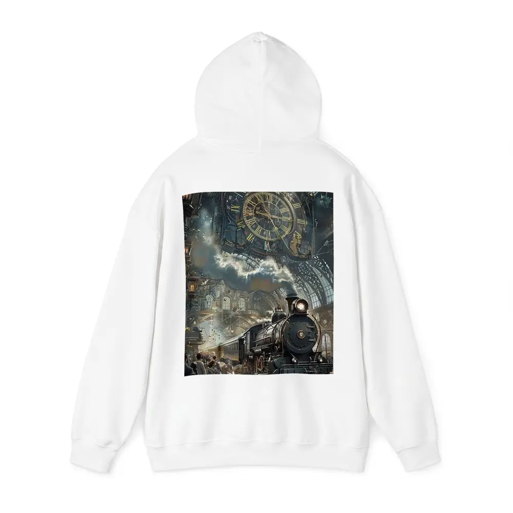 Steampunk Steam Train Giant Clock Station – Hoodies