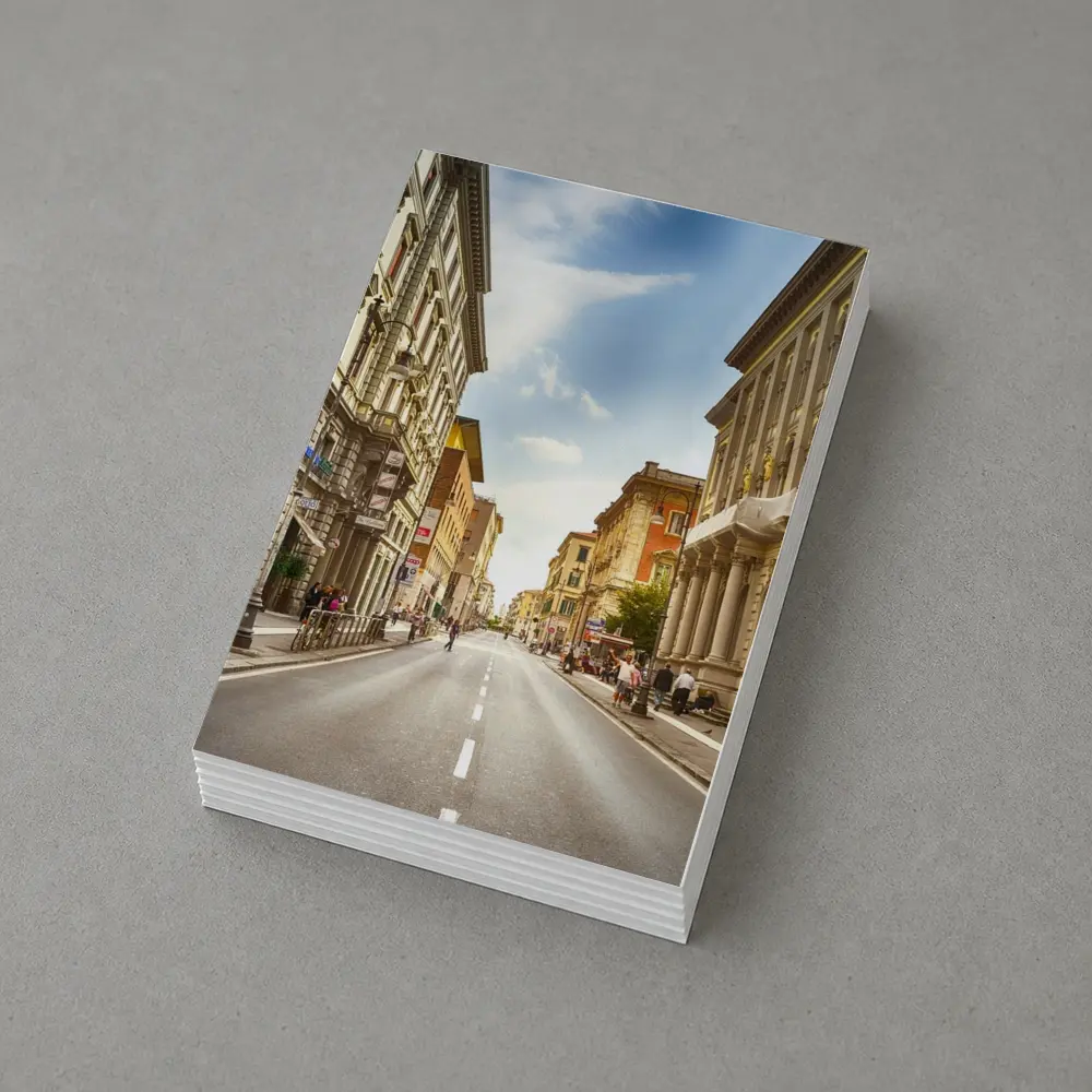 Italian City Street Sunny Day Urban – Postcards