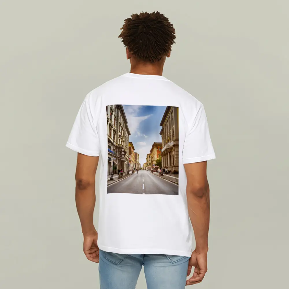 Italian City Street Sunny Day Urban – T-Shirts