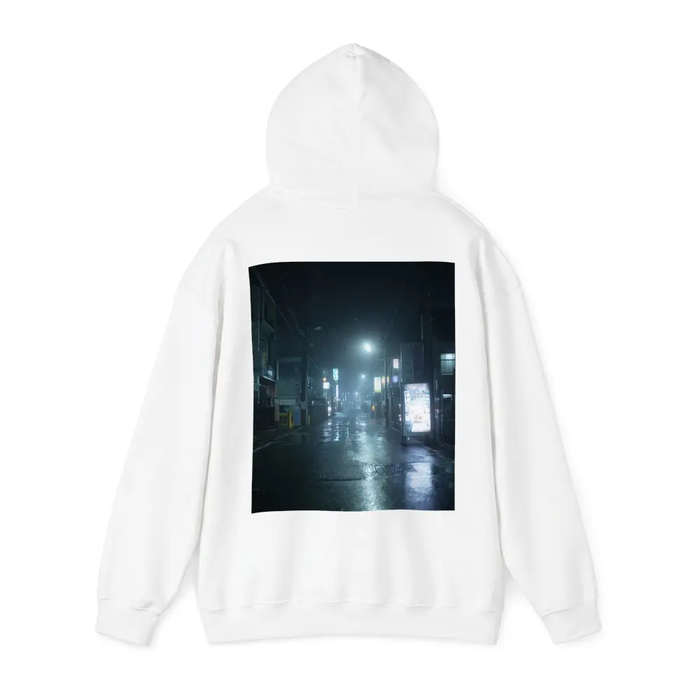 Rainy Japanese City Street At Night – Hoodies