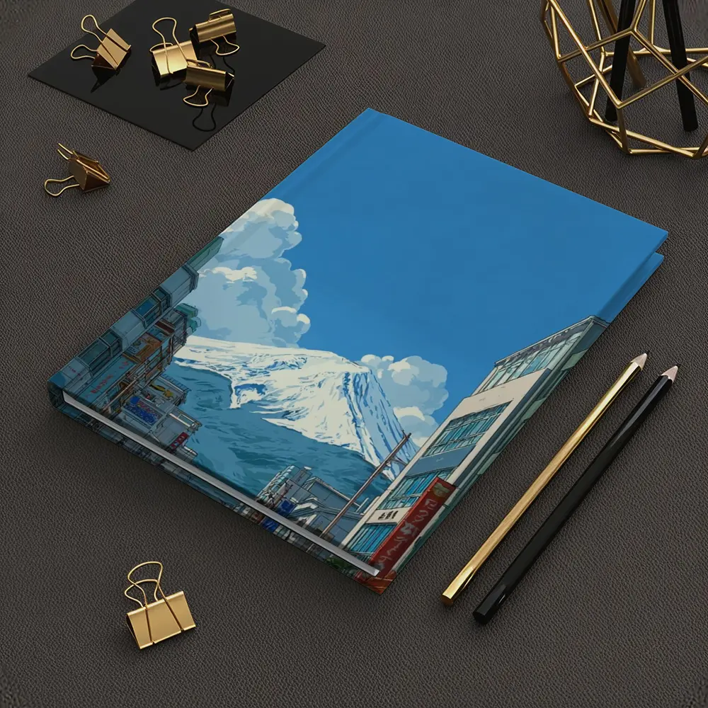 Mount Fuji Anime Style Japan City Street – Notebooks