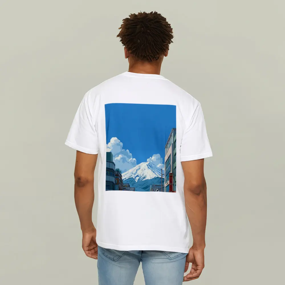 Mount Fuji Anime Style Japan City Street – T-Shirts