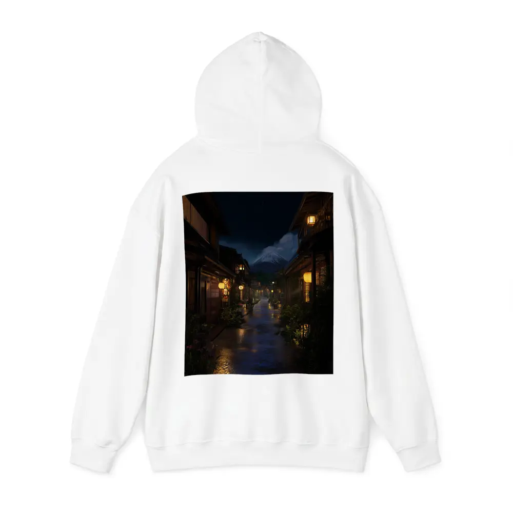 Rainy Japanese Street Night Mount Fuji – Hoodies