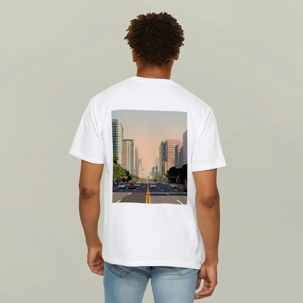 Wide City Boulevard Illustration Minimal Art – T-Shirts