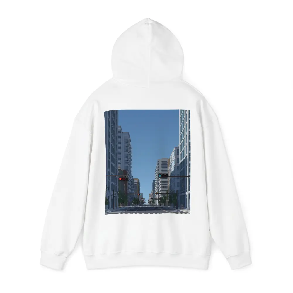 Empty City Street Low Poly Art Style – Hoodies