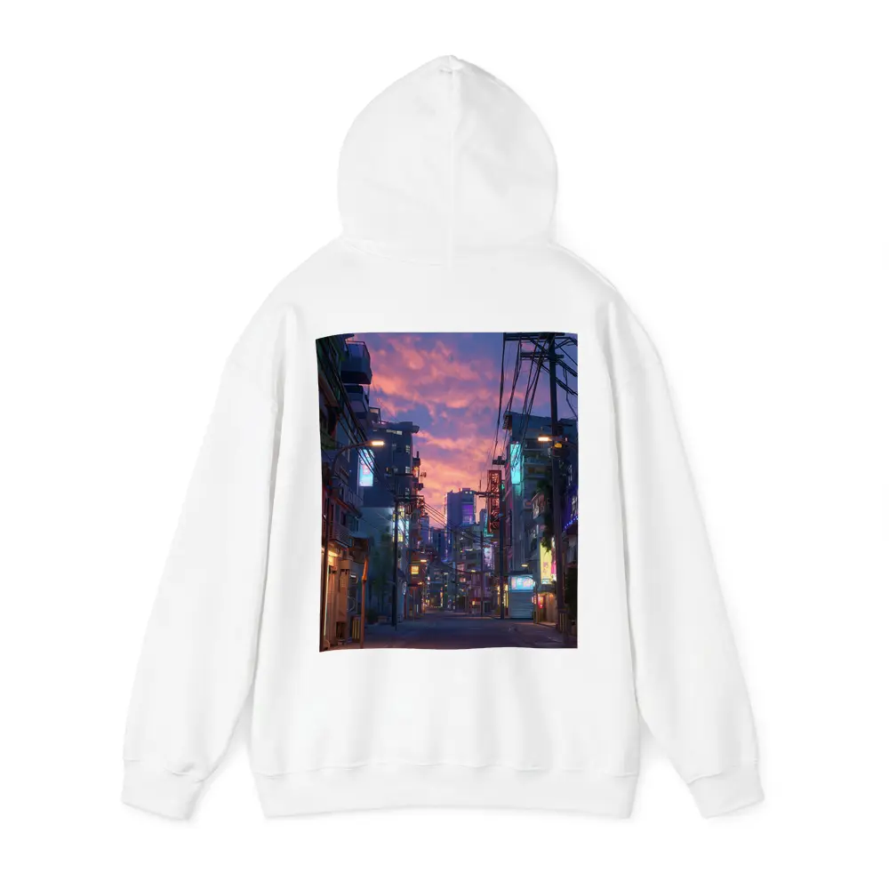 Anime City Street Neon Sunset Glow – Hoodies