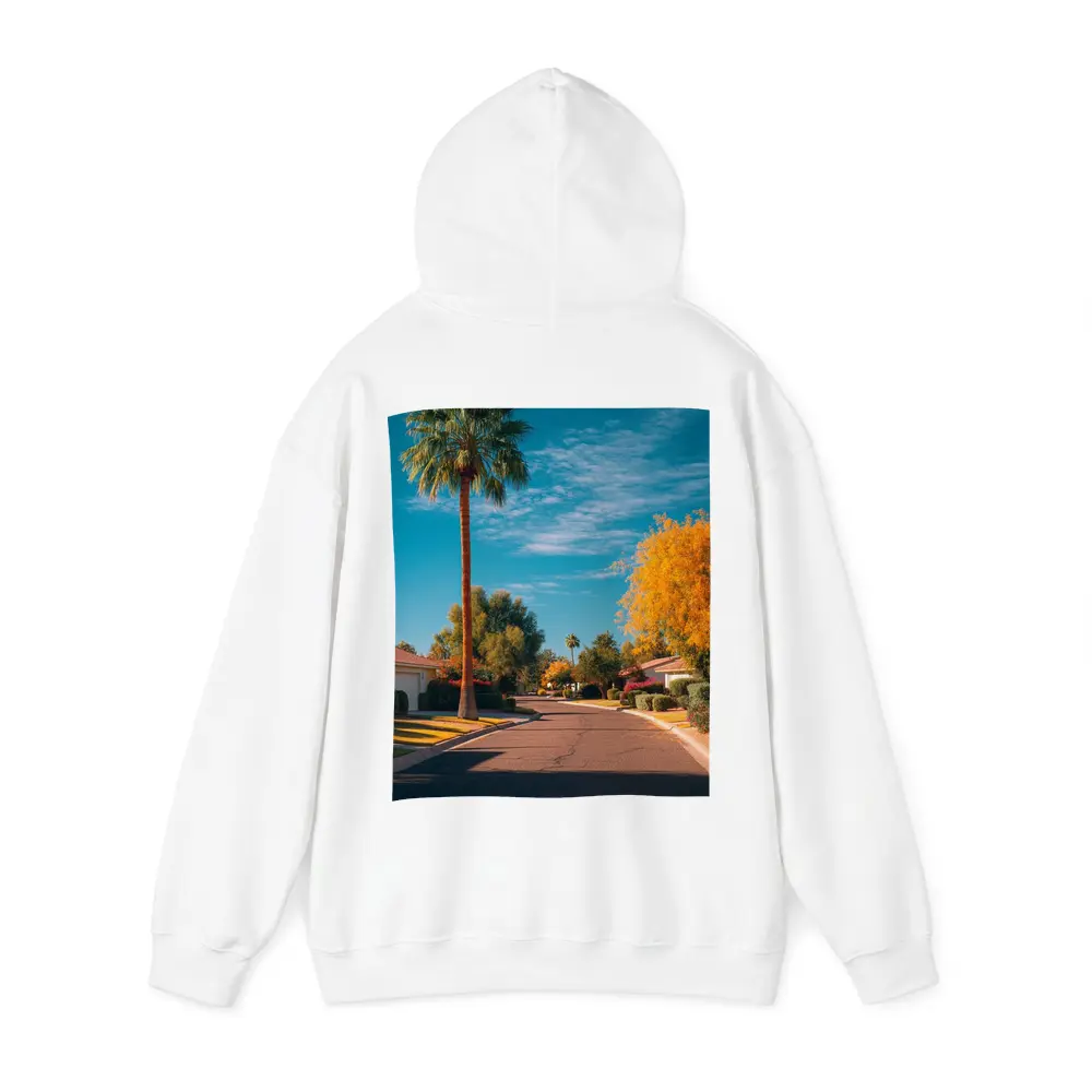 Palm Tree Suburban Street Blue Sky – Hoodies