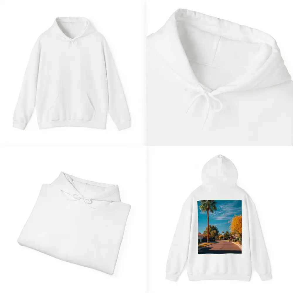 Palm Tree Suburban Street Blue Sky – Hoodies