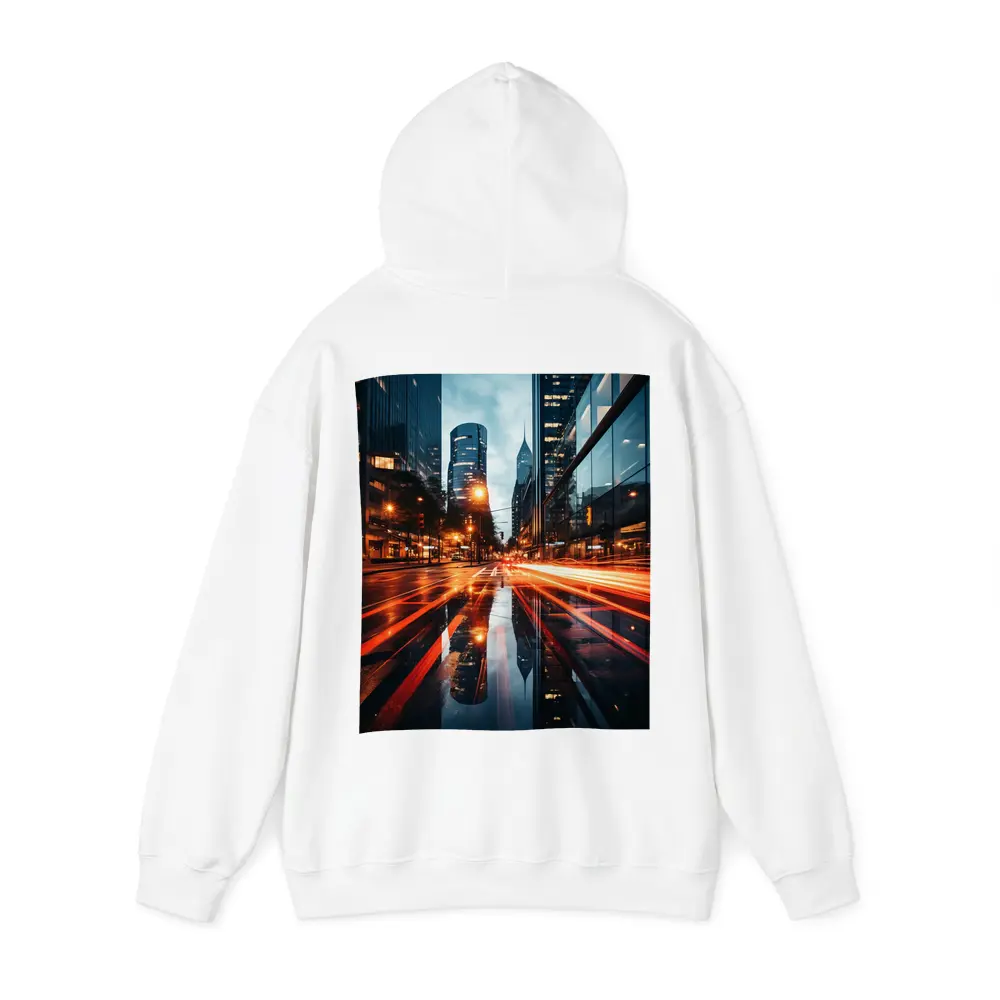 Rainy City Street Long Exposure Night – Hoodies